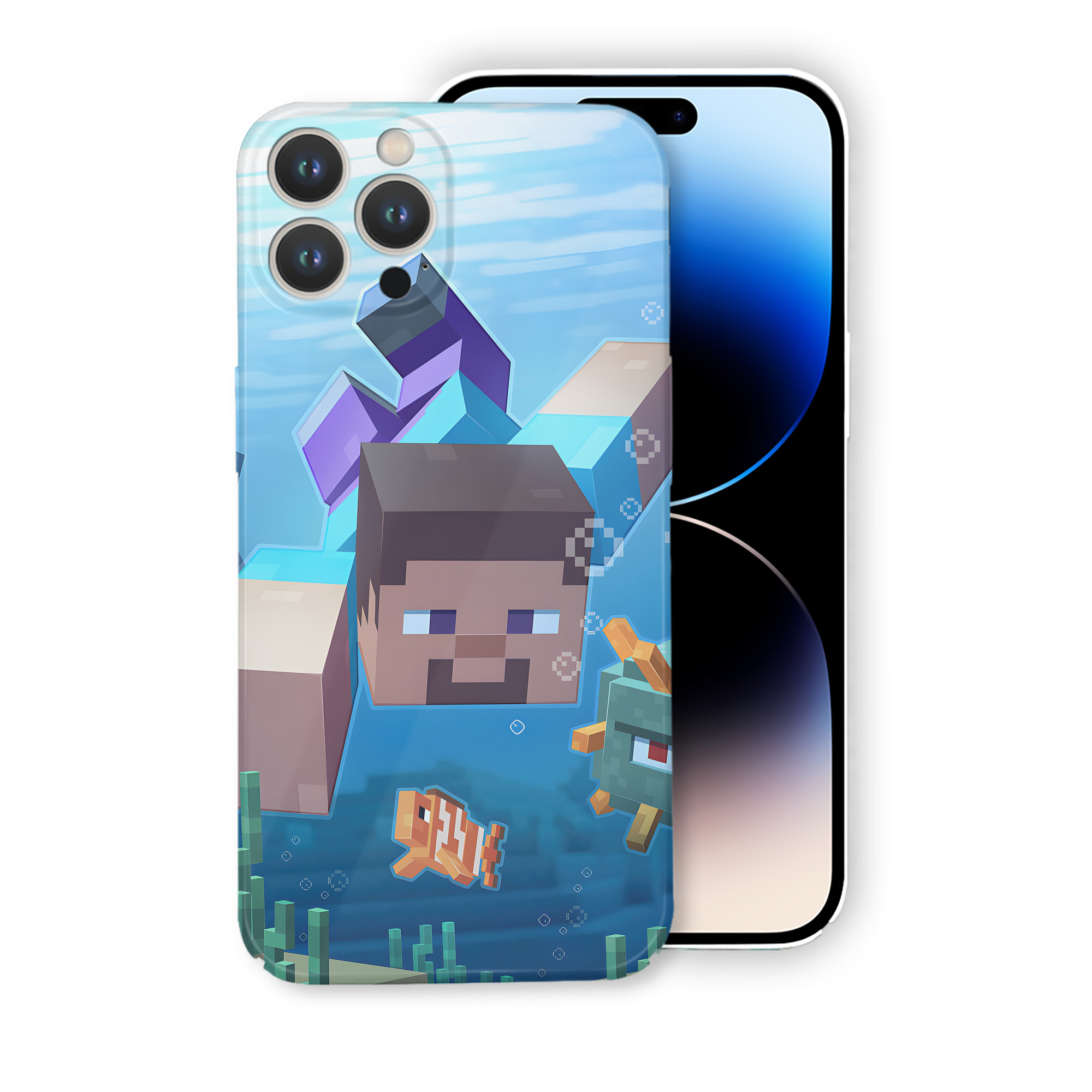 （画像用） マインクラフト ブロックの世界 Minecraft MC Block world 【iPhone 14シリーズ対応】ハードケース